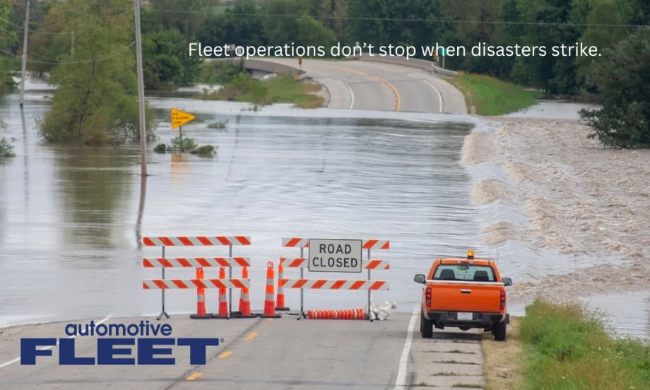 Flooded roadway.