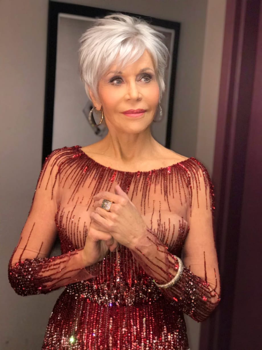 The Formula and Colorist Behind Jane Fonda’s Silver Makeover Seen at the Oscars