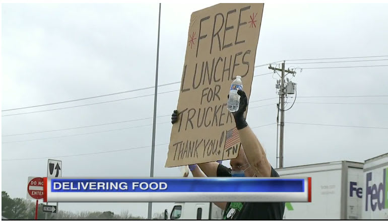 Truckers Greeted With Free Meals During COVID-19 Crisis