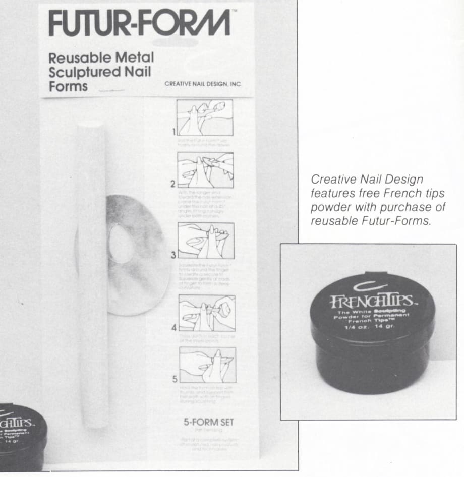 Creative Nail Design Offers Free Powder With Reusable Nail Forms