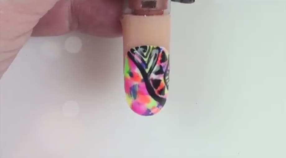 Gel II Neon Tribal Nail Art