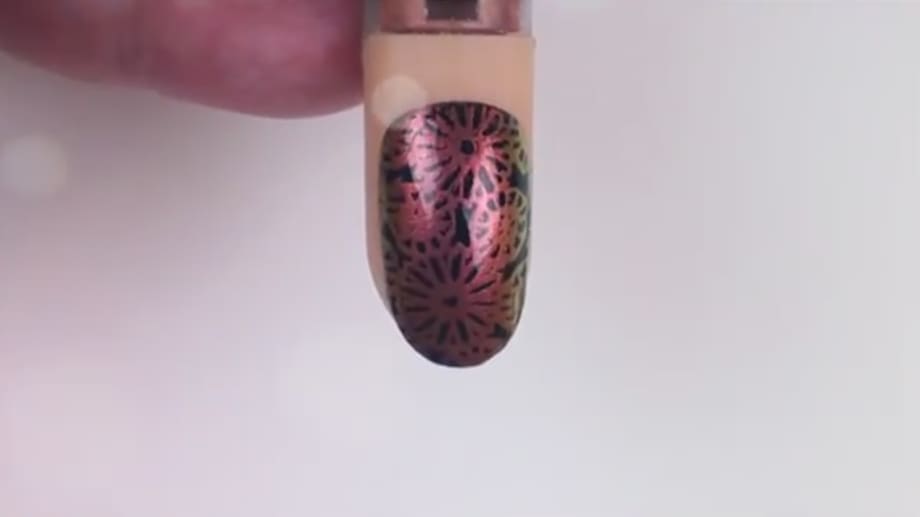 Gel II Flower Stamp Nail Art