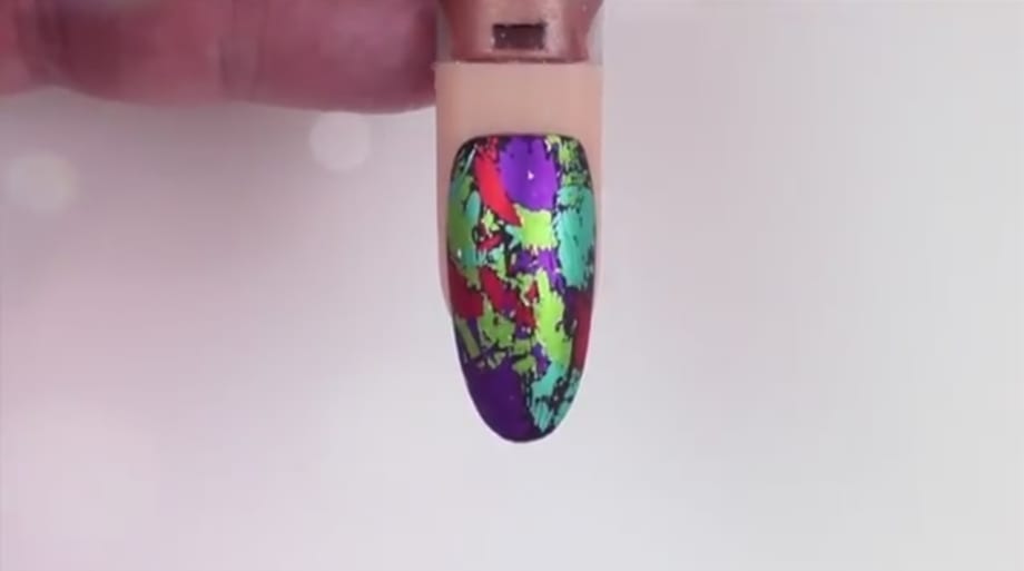 Gel II Matte Foil Nail Art