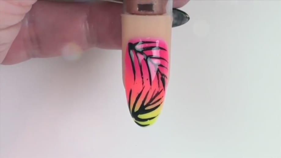 Gel II Tropical Leaves Nail Art
