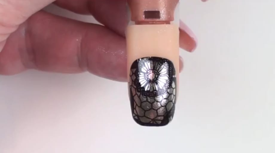Gel II Chrome Lace Nail Art