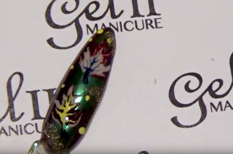 Gel II Fall Leaves Inspired Nail Art