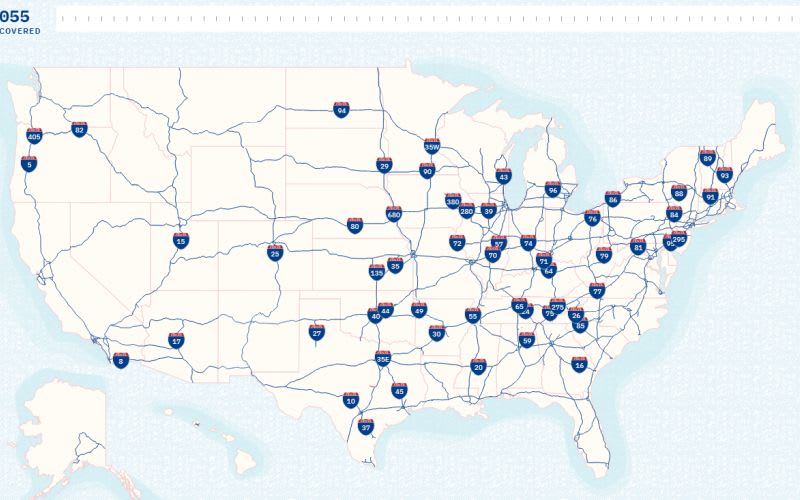 Geotab Traces Federal Interstate Highway Development