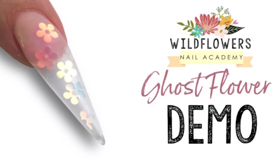 Ghost Flower Nail Art Tutorial