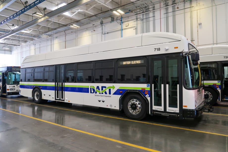 Delaware Transit Adds 4 GILLIG Battery-Electric Buses