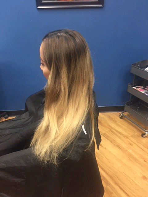 From Box To Red To Pink To Faded To Silver/Blue Sombre