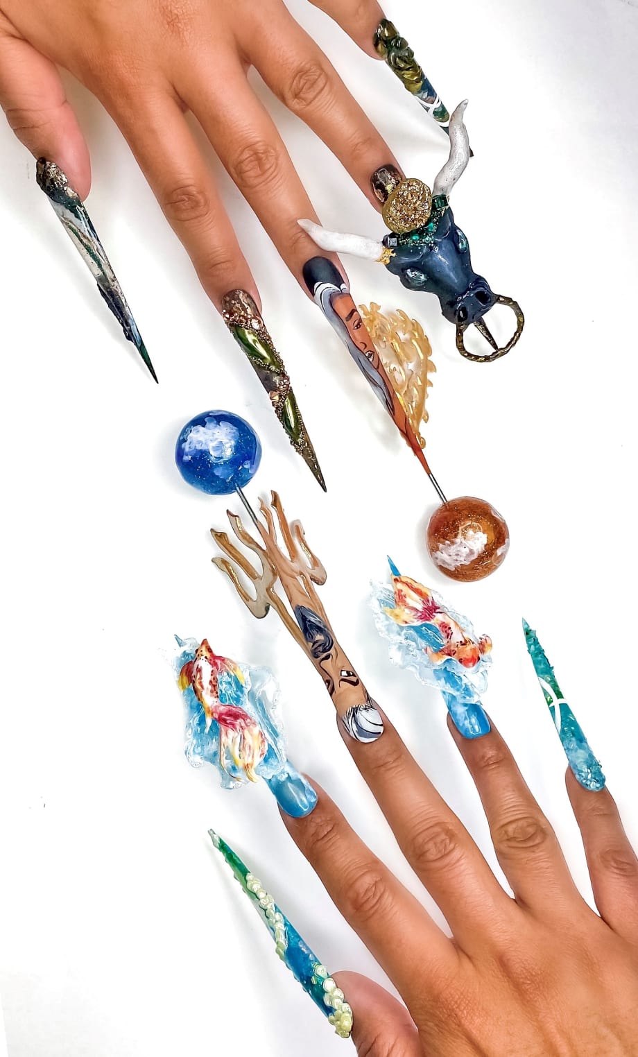 NTNA S. 7 Challenge 2: Pisces and Taurus Nail Art (Giselle)