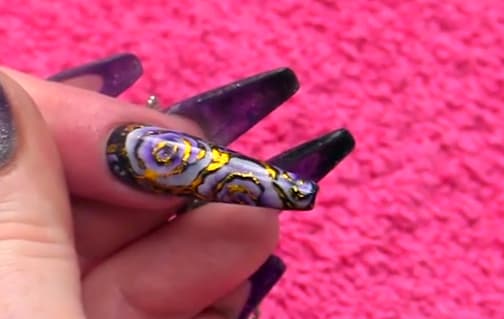 One Stroke Flower with Gold Transfer Foil Tutorial