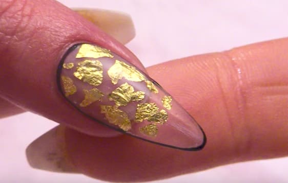 Encapsulated Gold Leaf Nail Tutorial