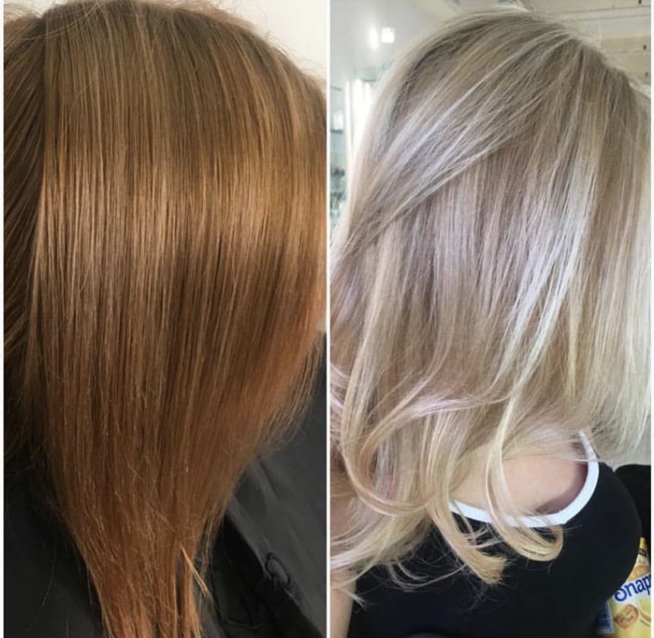 Makeover: Box Dyed and Brassy To Bright Blonde
