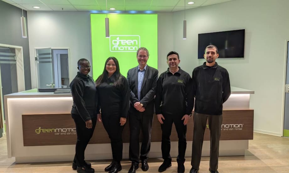 Green Motion team at Hamburg airport.