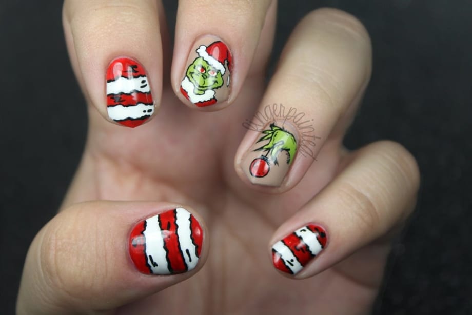 Grinch Nail Art That Steals Our Hearts