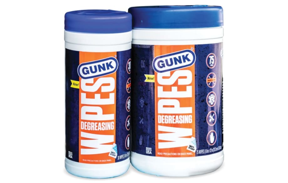 Gunk Launches Degreasing Wipes