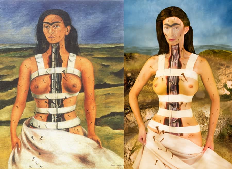 Frida Kahlo Paintings Interpreted as Photos