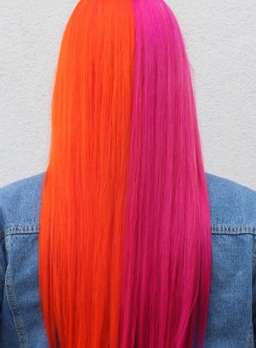 How-To: Pink and Orange Color Split