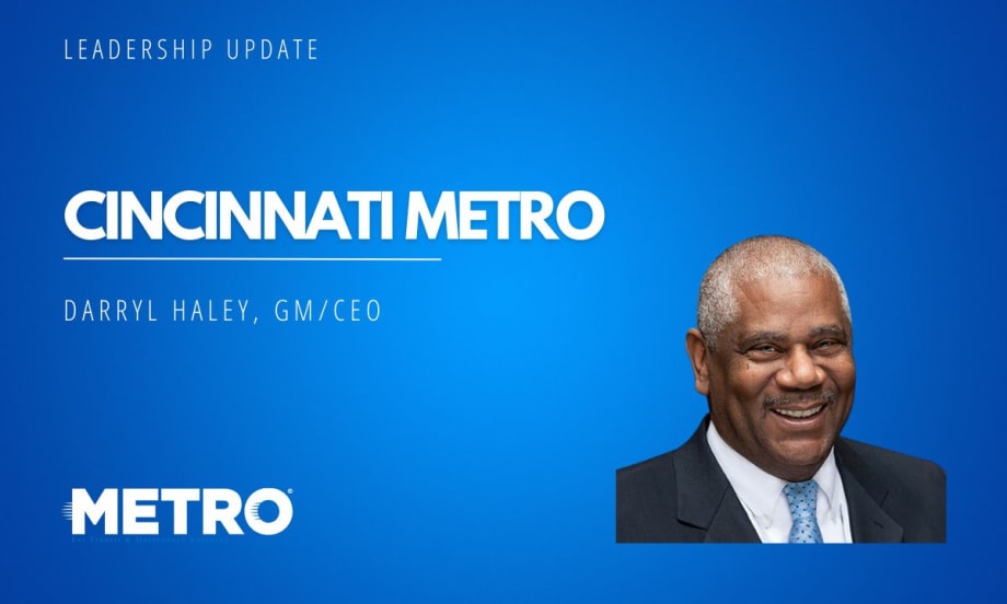 Darryl Haley Announces Departure from Cincinnati’s Metro