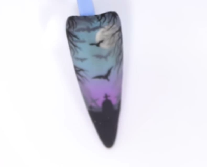 Disappearing Halloween Nail Art