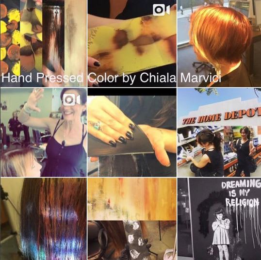 Haircolor has Gone Holographic with the Newest Trend - Hand-Pressed Color!