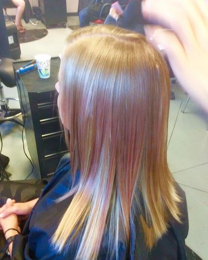 Haircolor has Gone Holographic with the Newest Trend - Hand-Pressed Color!