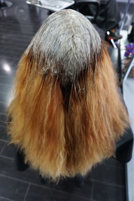 Fuchsia to "Natural" Haircolor