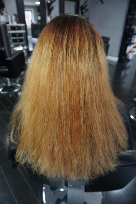 Fuchsia to "Natural" Haircolor