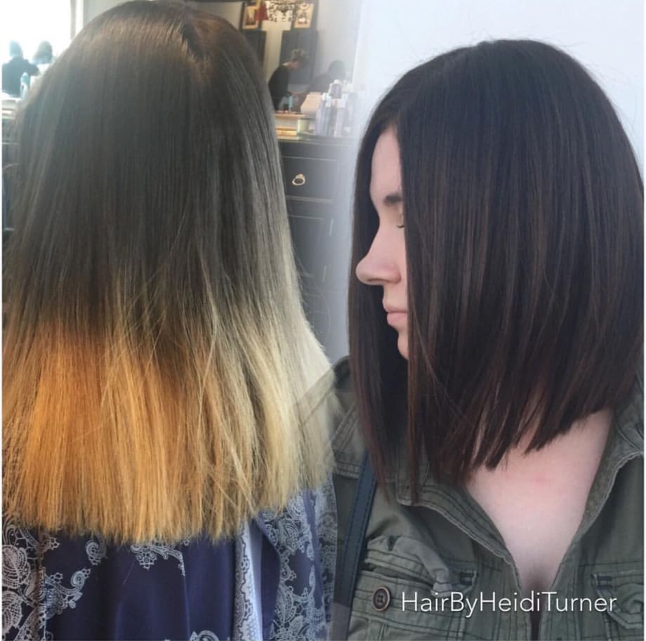 From "Dip Dye" to Lovely Dimensional Brunette Lob