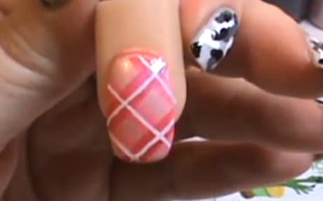 Argyle Nails Using CND Shellac