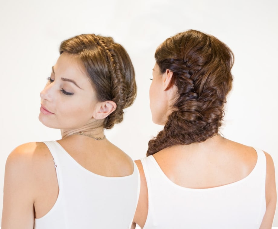 VIDEO: Convertible Milkmaid and Double Fishtail Braids