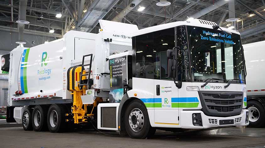 Hyzon, New Way Unveil Hydrogen Fuel Cell Refuse Truck