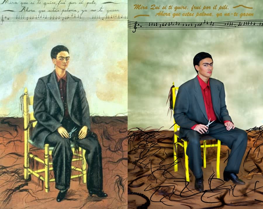 Frida Kahlo Paintings Interpreted as Photos