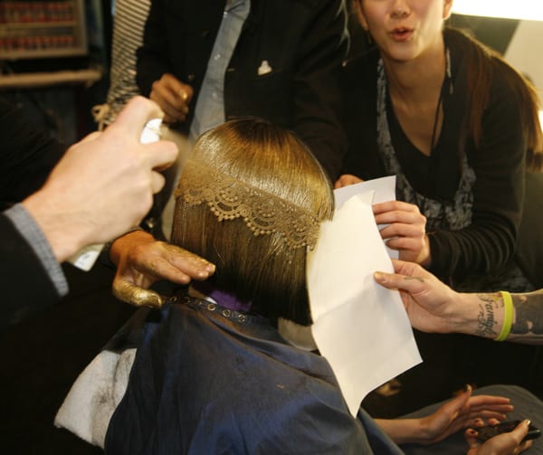  On the Runway: Lace Hair by Peter Gray