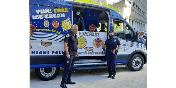 Miami Police Department Debuts Community Ice Cream Truck