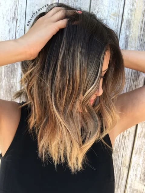 HOW-TO: Balayage Highlights on Brunette Lob