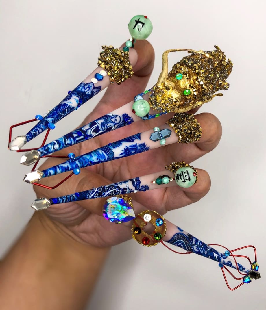 NTNA S.7 Challenge 8: Futuristic Reflections Nail Art (Kelsey)