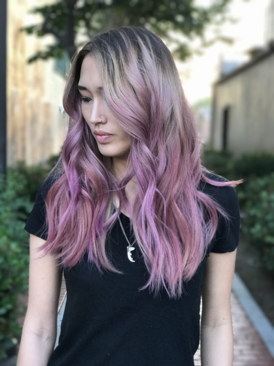Balayage Beauty: From Box Color to Pink Sophistication
