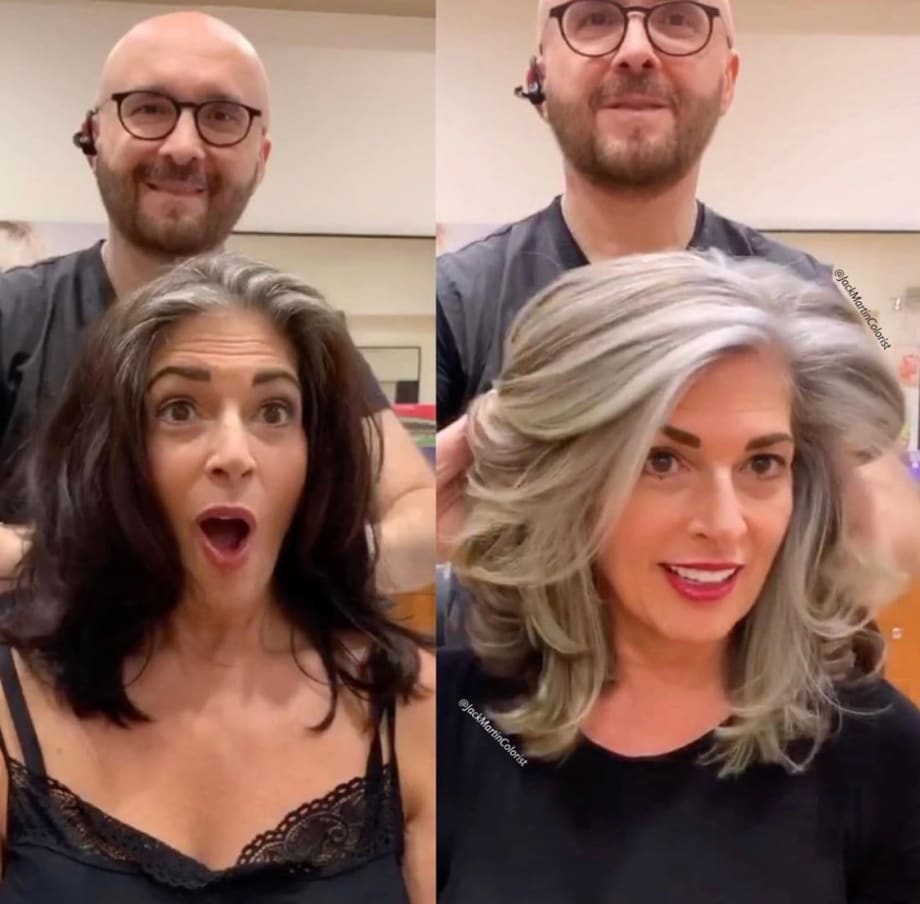 Before and After: Colorist Helps Client Say Goodbye to Black Box Color and Hello to Natural Silver