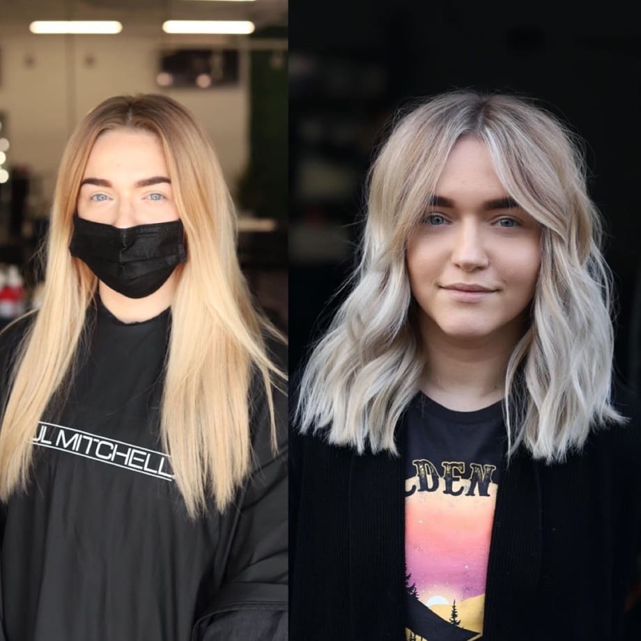 Color Correction: Cool Blonde with Root Shadow
