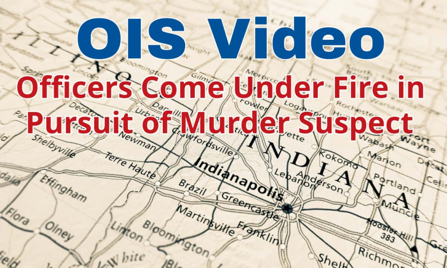 OIS Video news graphic about police pursuit on Indiana map background