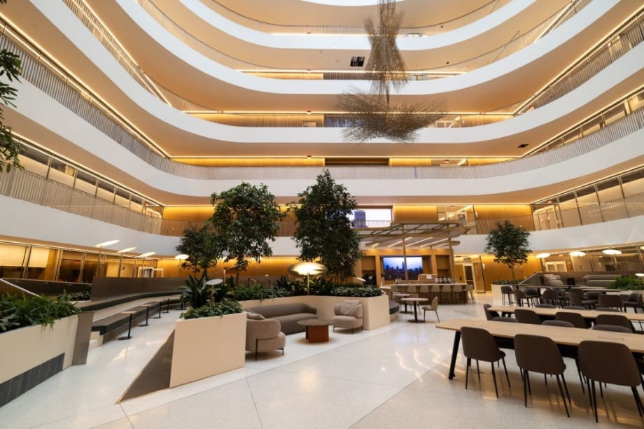 interior of General Motors' new global headquarters