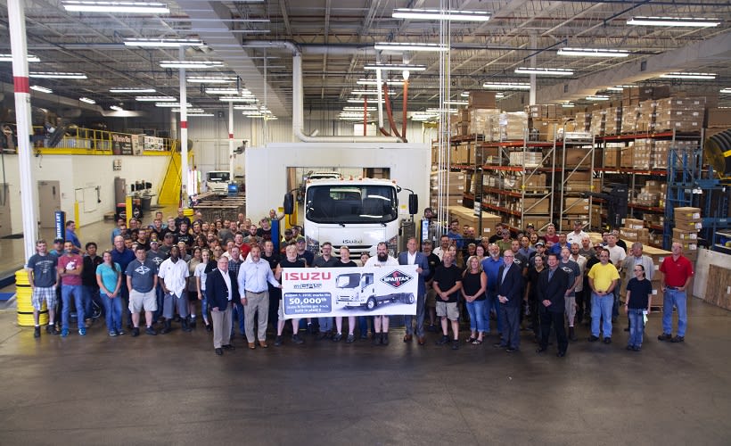 Isuzu Assembles 50,000th N-Series Gasoline Truck in America