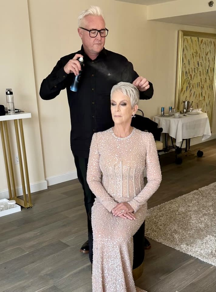 Pixie Perfection on Jamie Lee Curtis for The Academy Awards
