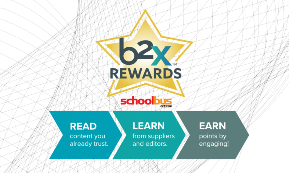 A b2x rewards logo and graphic reading "Read. Learn. Earn."