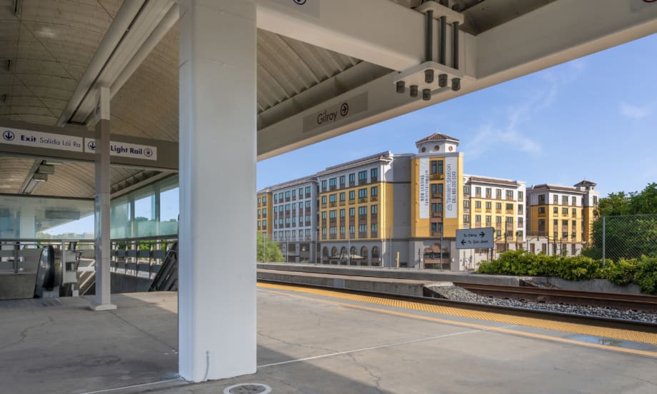 Image of affordable homes from the Tamien Light Rail station.