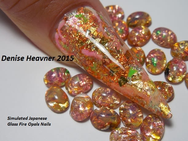 Japanese Fire Opal-Inspired Nails