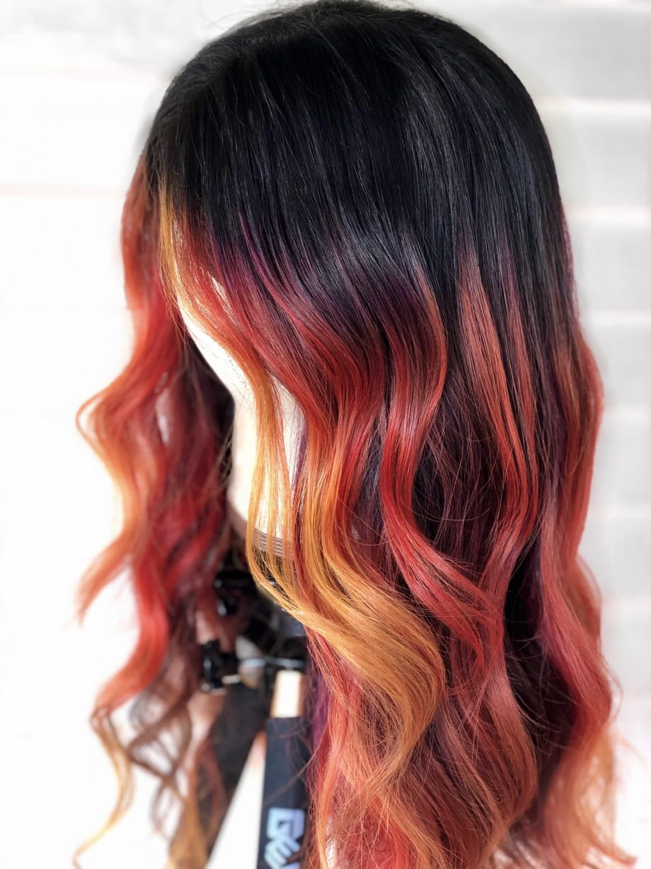 Get the Formula for This Fiery Balayage Transformation