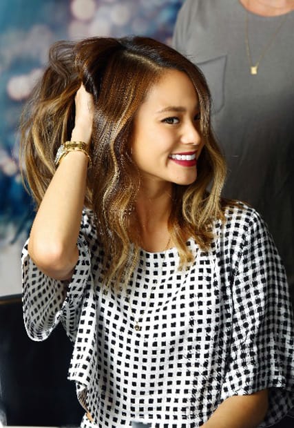 HOW-TO: Golden-Blonde Subtle Sombré on Jamie Chung